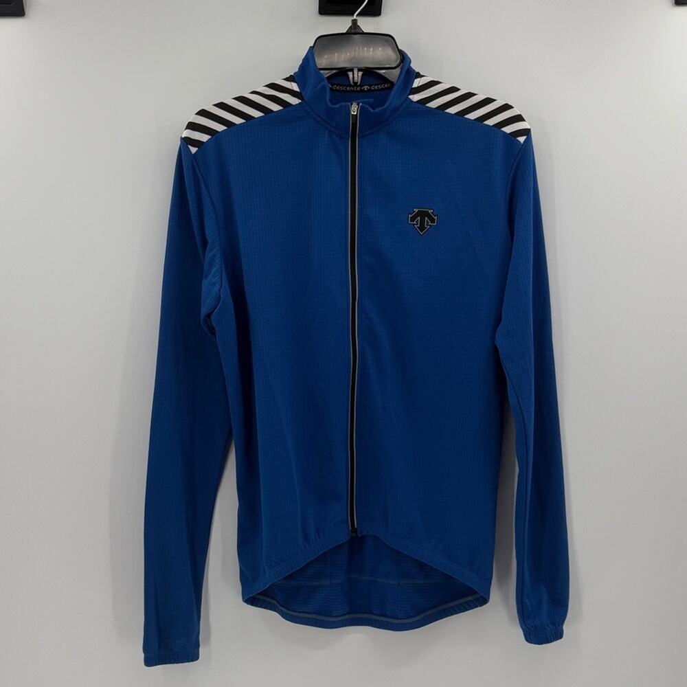 Descente Men's Long Sleeve Cycling Jersey - Blue - Medium